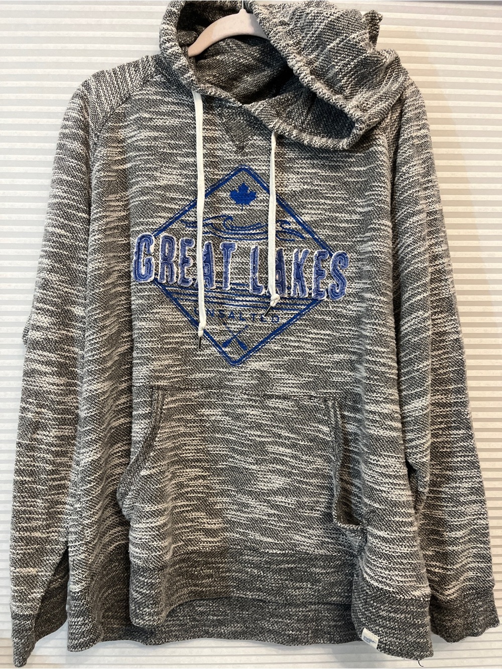 Great Lakes Gray Marled Hoodie Sweater
